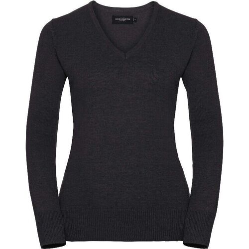 PULLOVER FEMME COL V MARL GREY