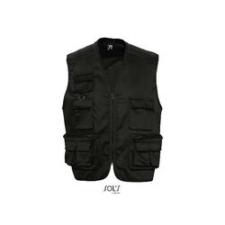 GILET MULTIPOCHES NON DOUBLE NOIR