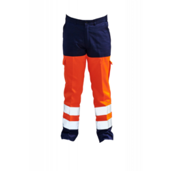 PANTALON HV CLASSE 2 ORANGE/MARINE SUD SERVICE