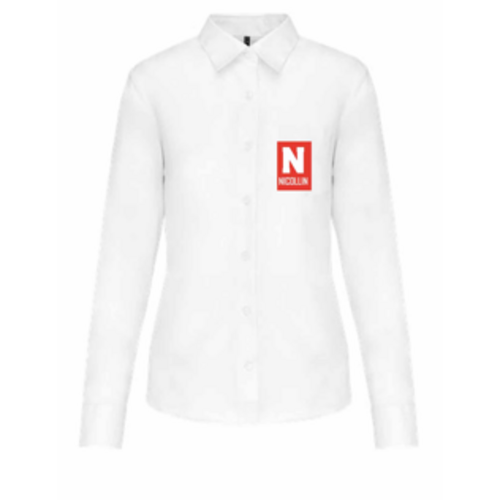 CHEMISIER MANCHES LONGUES BLANC FEMME SUD SERVICE