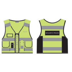 GILET TACTIQUE JAUNE HAUTE VISIBILITE THOR