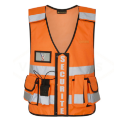 GILET TACTIQUE ORANGE HAUTE VISIBILITE THOR