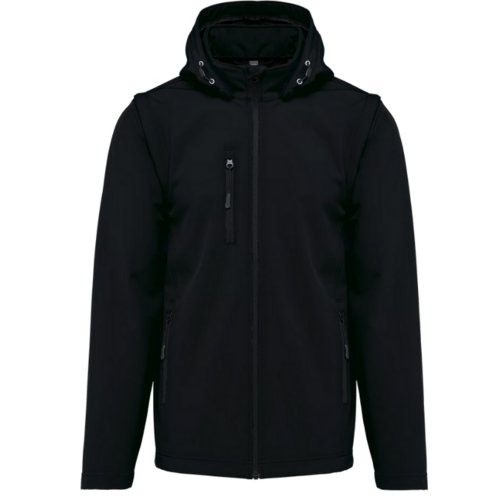 VESTE SOFTSHELL 2 EN 1 NOIRE