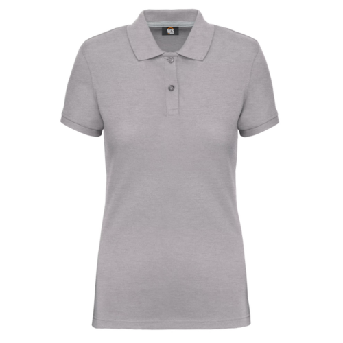 POLO MANCHES COURTES FEMME GRIS