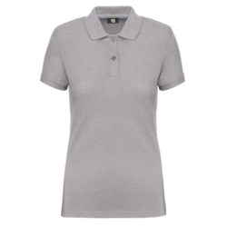 POLO MANCHES COURTES FEMME GRIS