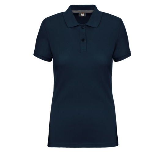 POLO MANCHES COURTES FEMME MARINE