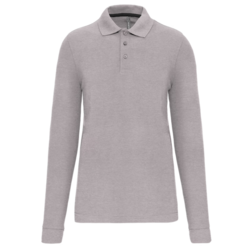 POLO MANCHES LONGUES HOMME GRIS