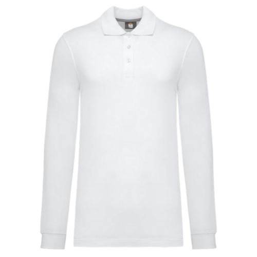 POLO MANCHES LONGUES HOMME BLANC