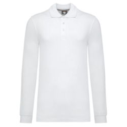 POLO MANCHES LONGUES HOMME BLANC