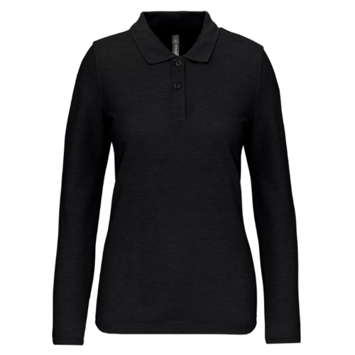 POLO MANCHES LONGUES FEMME NOIR