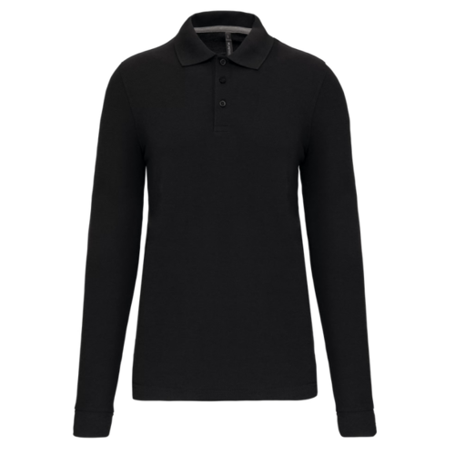 POLO MANCHES LONGUES HOMME NOIR