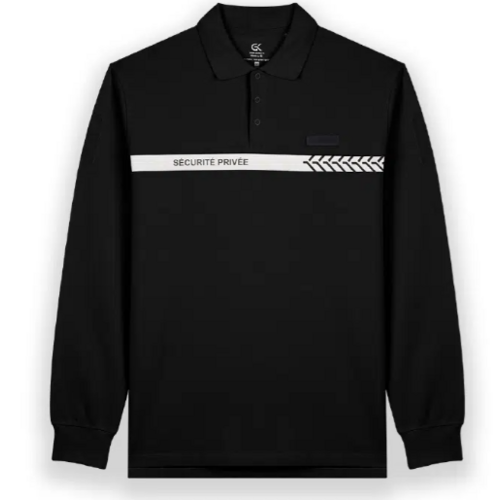 POLO MANCHES LONGUES NOIR SP