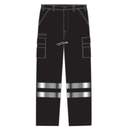 PANTALON MULTIPOCHES NOIR AVEC BANDES RETRO Montpellier PANTALON MULTIPOCHES NOIR AVEC BANDES RETRO Montpellier