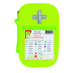 Trousse secours fluo V&Eacute;HICULE 2/4 PERSONNES Montpellier